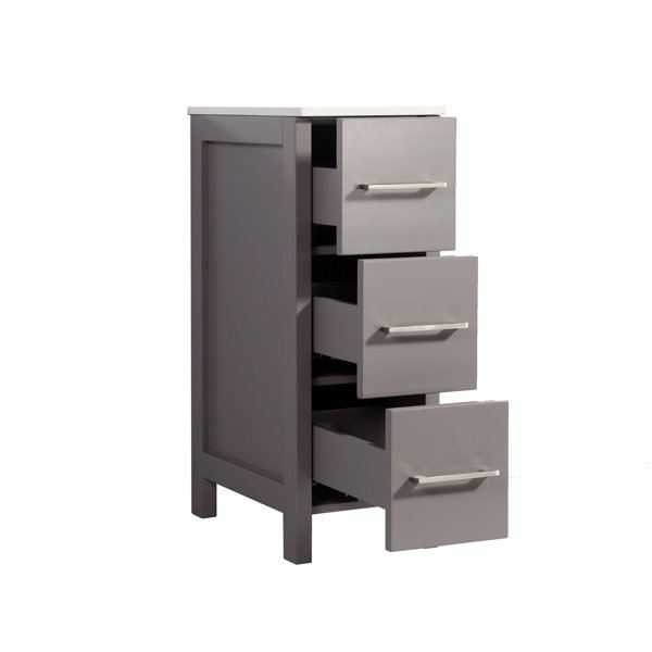 Wade Logan® Arroyos Solid Wood Freestanding Bathroom Cabinet & Reviews ...